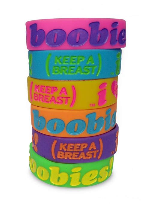 i love boobies Bracelets 